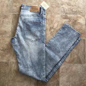 GUESS Men's Modern Skinny Avalon Fit Jeans Denim Mid Rise Stretchy Blue 31X32